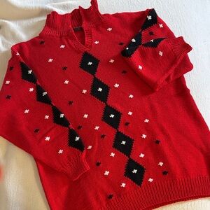 Red Women's Sweater Handmade